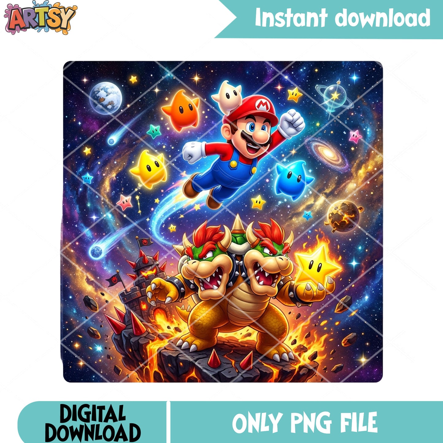 Double head mario browser png, super mario galaxy png, mario nintendo png