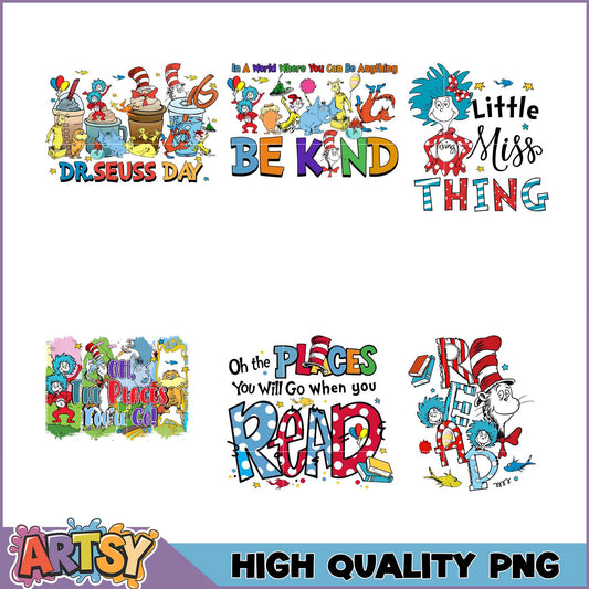 Dr Seuss PNG Bundle  High Quality Designs