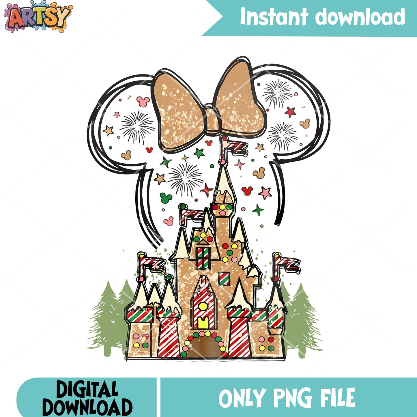 Drawing christmas disney castle png, disney png, disney castle png