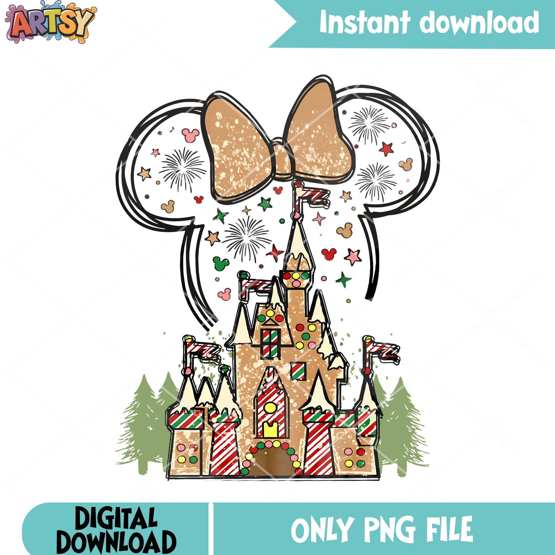 Drawing christmas disney castle png, disney png, disney castle png