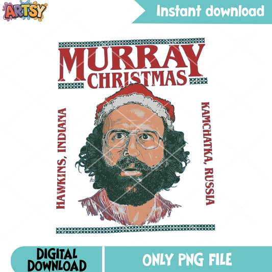 Dr bau murray xmas png, stranger things png, merry xmas ​​png