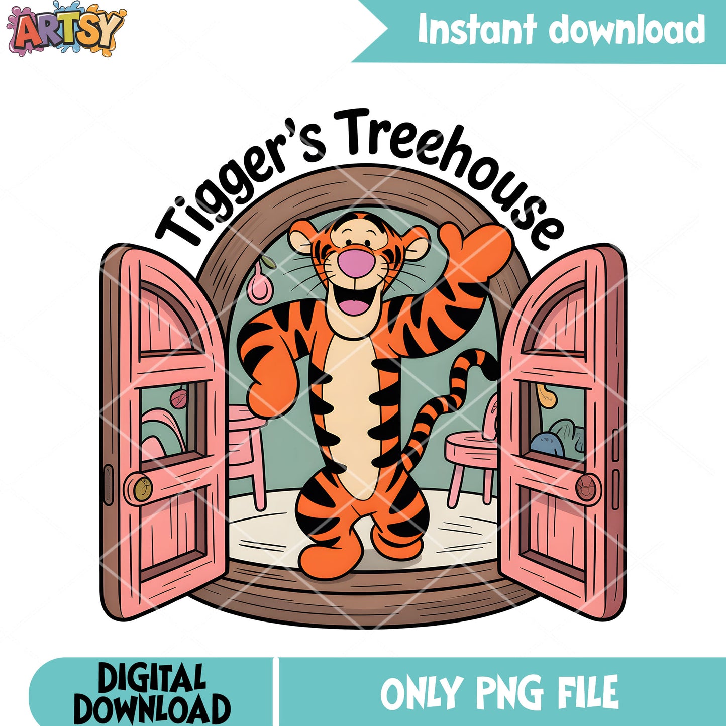 Dream tigger treehousepng, pooh tigger png, tigger house png