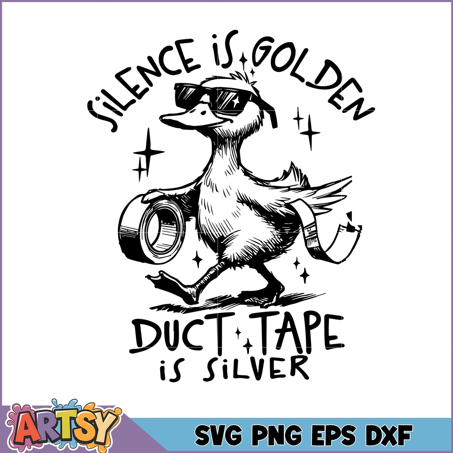Duck Tape SVG Silence is Golden, Duct Tape is Silver
