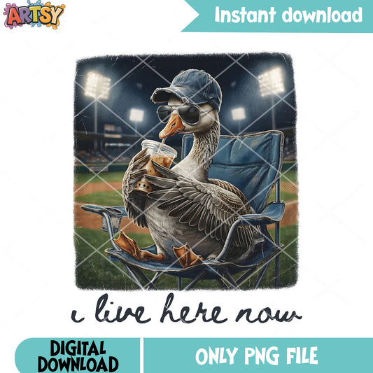 Duck live baseball stadium png, sport lover png, baseball mom png