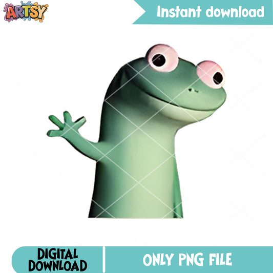 Dump lizard say hello png, lizard meme png, funny lizard png