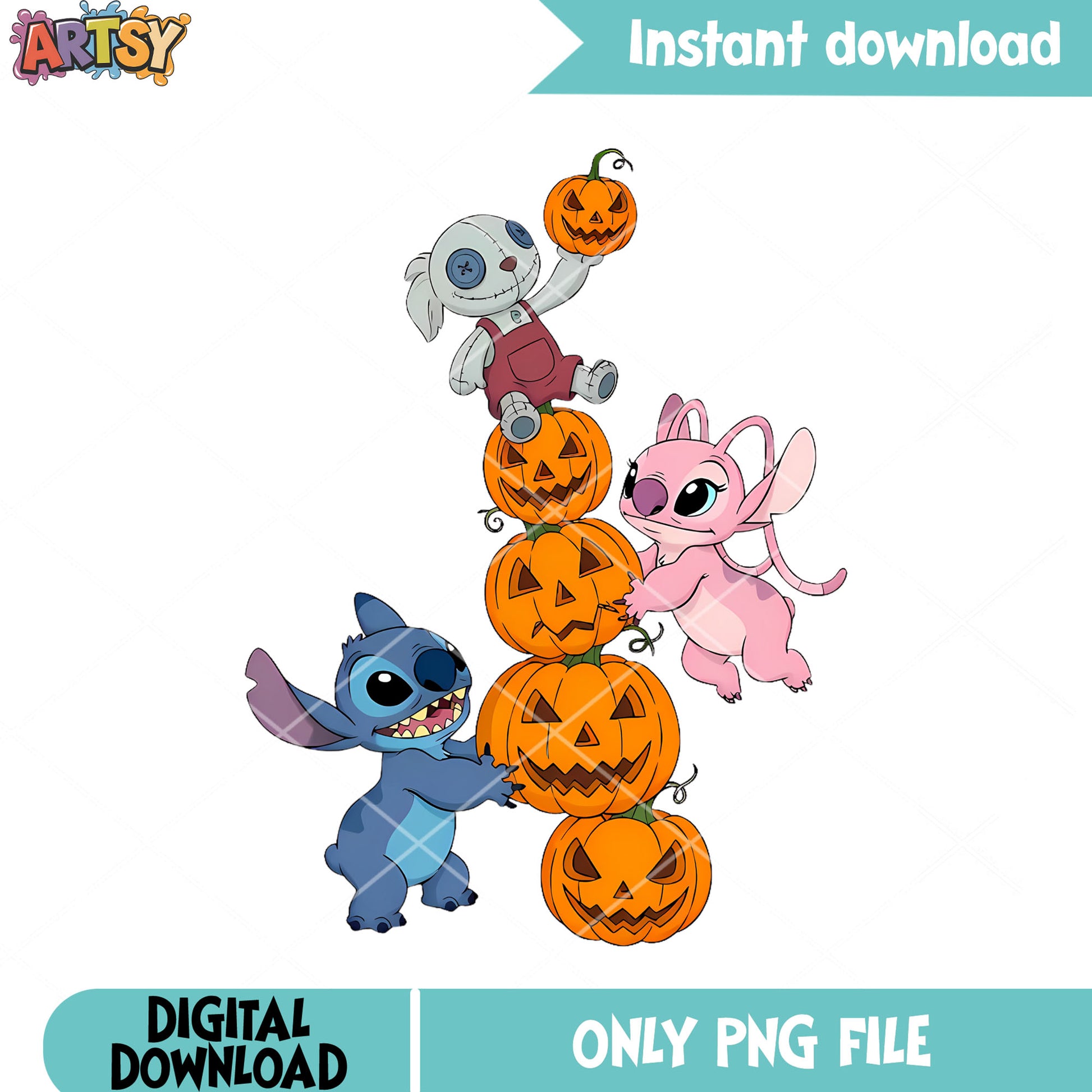 Duo alien experiment png, jack o lantern png, halloween costume png