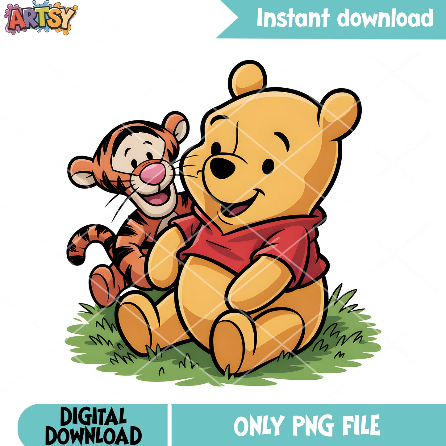 Duo baby tiger pooh png, pooh friends png, winnie the pooh png