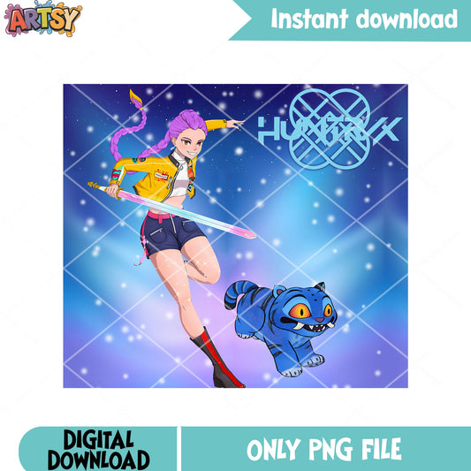 Duo killer demon rumi derpy png, huntrix png, kpop demon hunters png