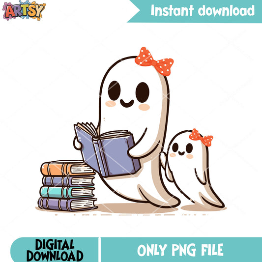 Duo spirit red a stack book png, red bow tie png, scary night png