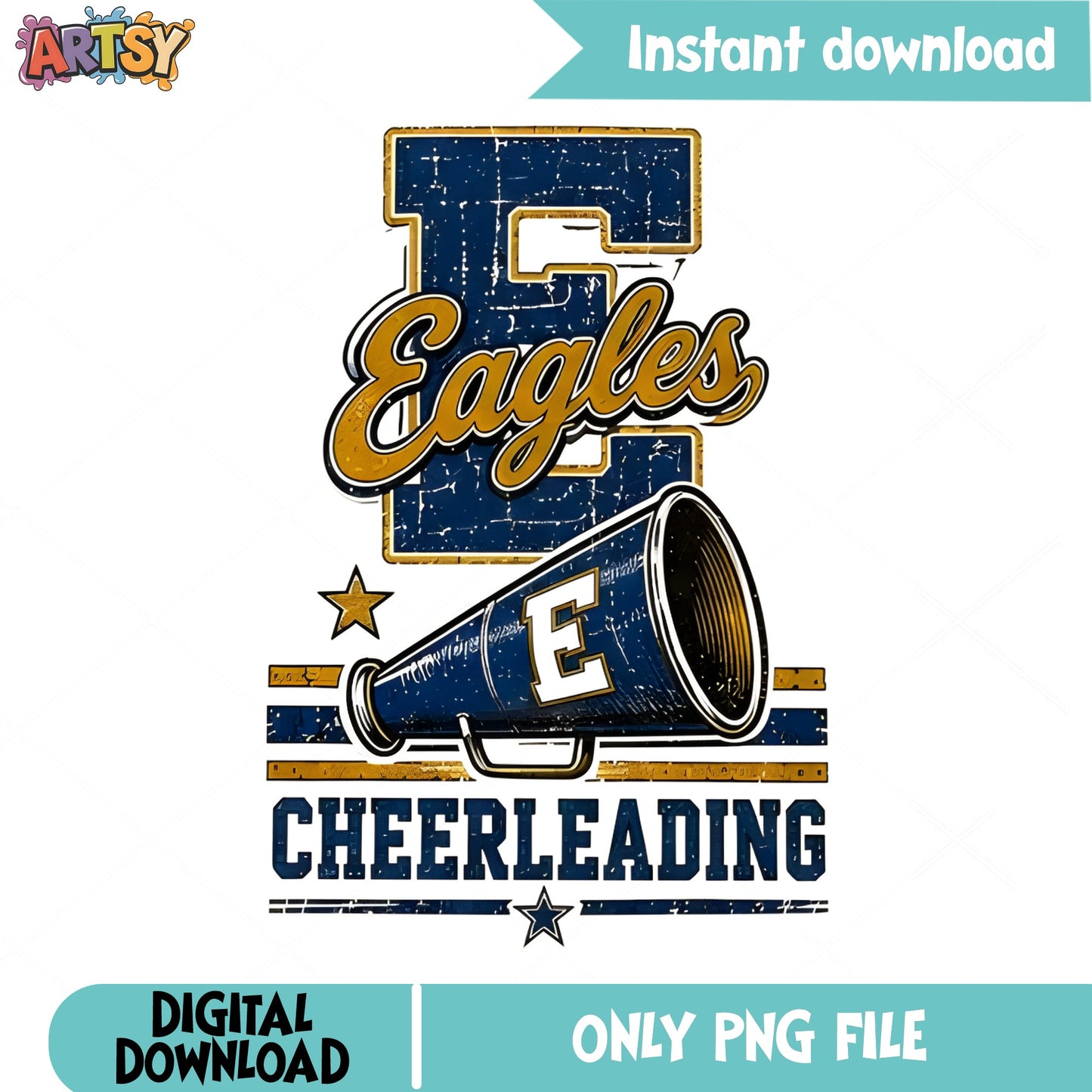 Eagles Cheerleading PNG, Cheer Megaphone PNG, School Spirit PNG