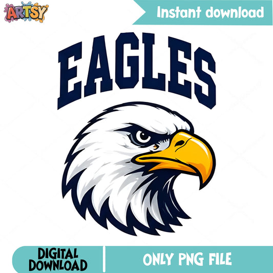 Eagles Mascot PNG, Bald Eagle School Spirit PNG, Team PNG