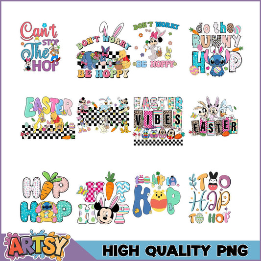 Easter Disney PNG Bundle High Quality Designs