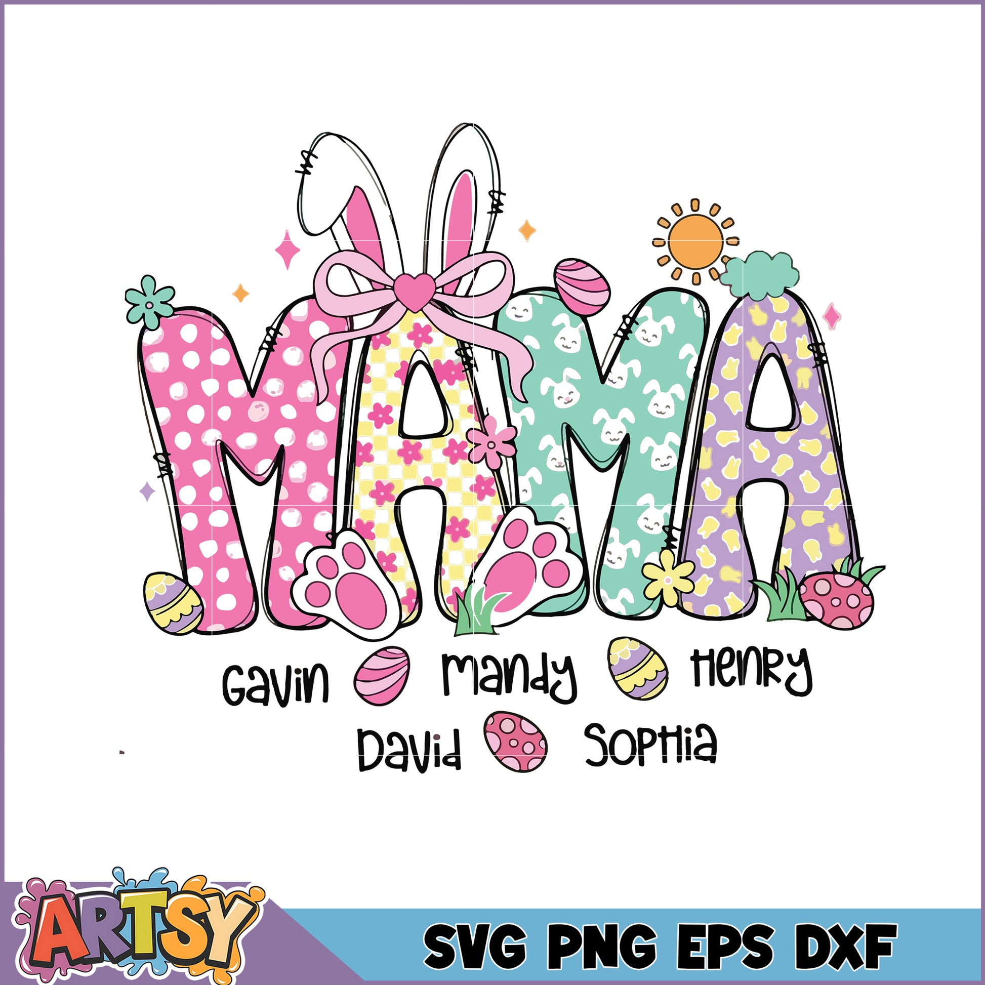 Easter Mama SVG Cut File