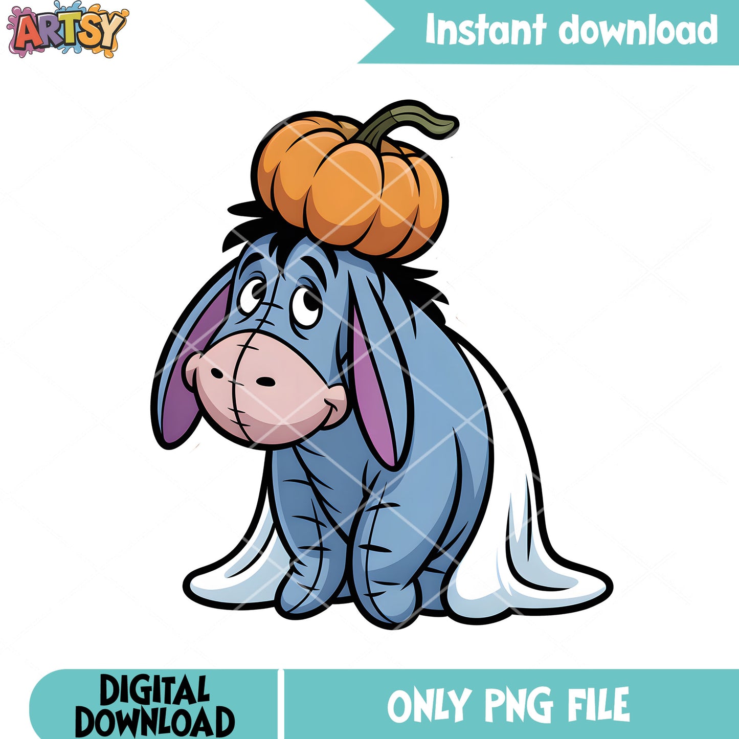 Eeyore ghost costume png, winnie the pooh eeyore png, halloween png