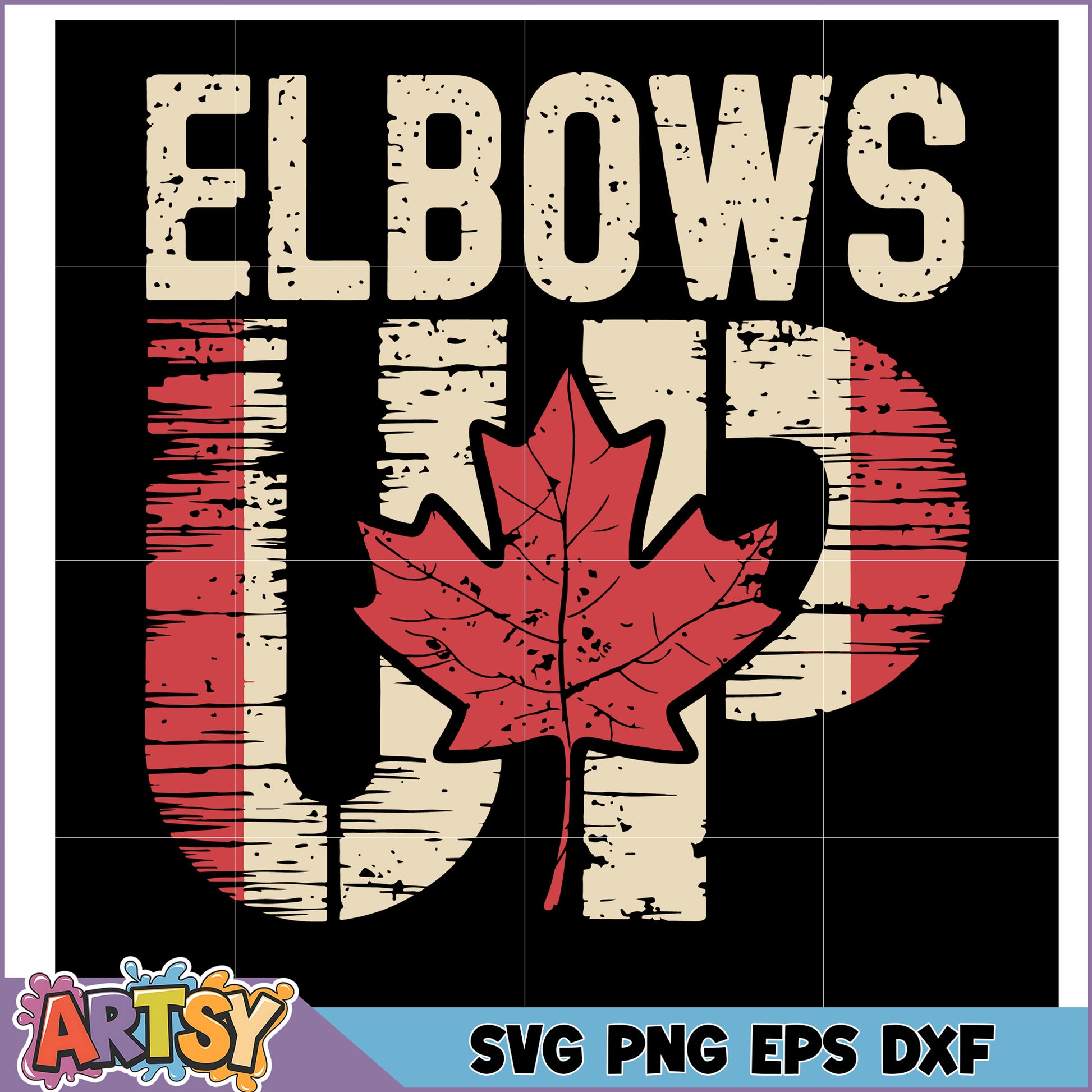 Elbows Up Maple Leaf SVG Design for Creative Projects