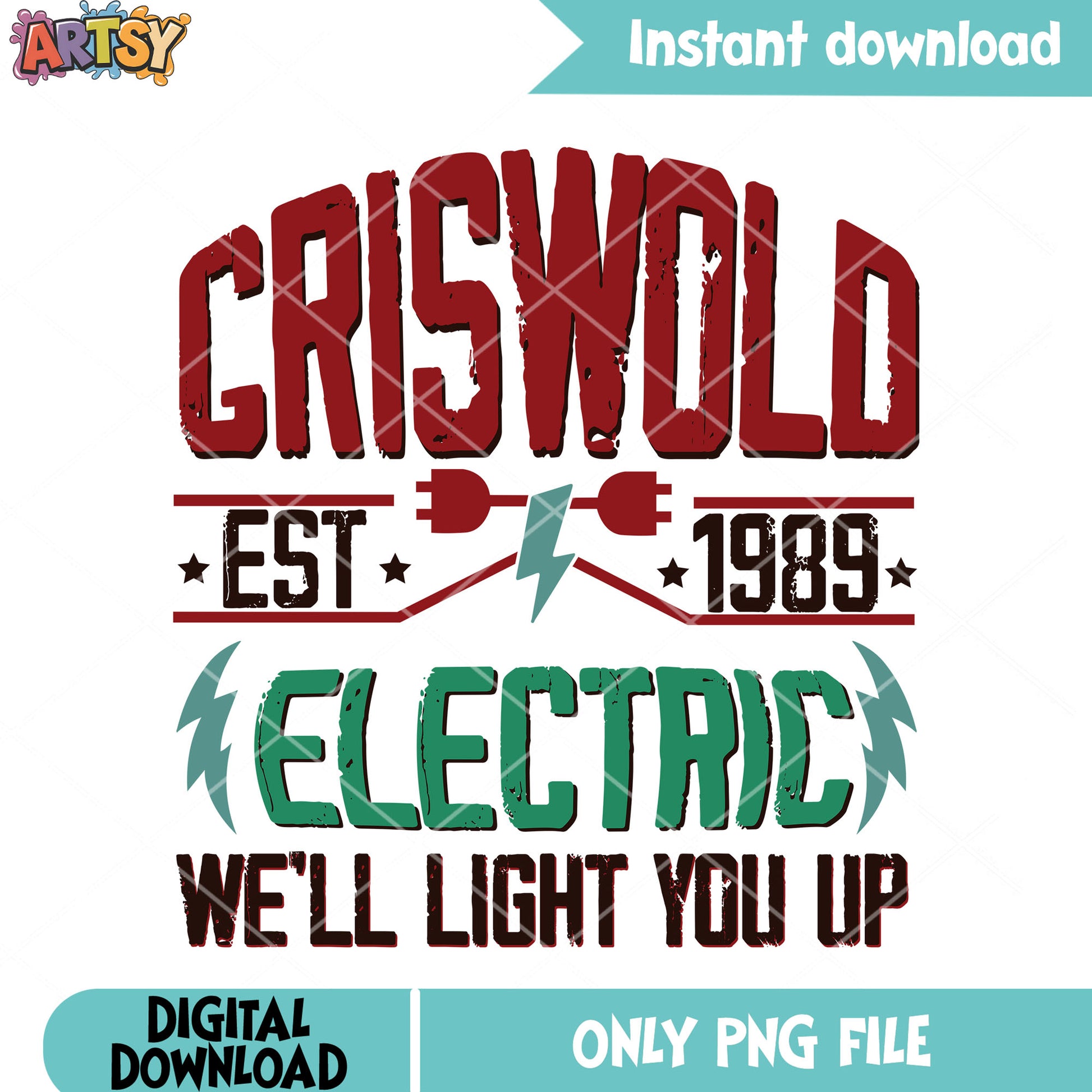 Electric we will light you up png, grisworld png, christmas holidays png