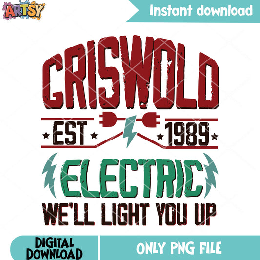 Electric we will light you up png, grisworld png, christmas holidays png