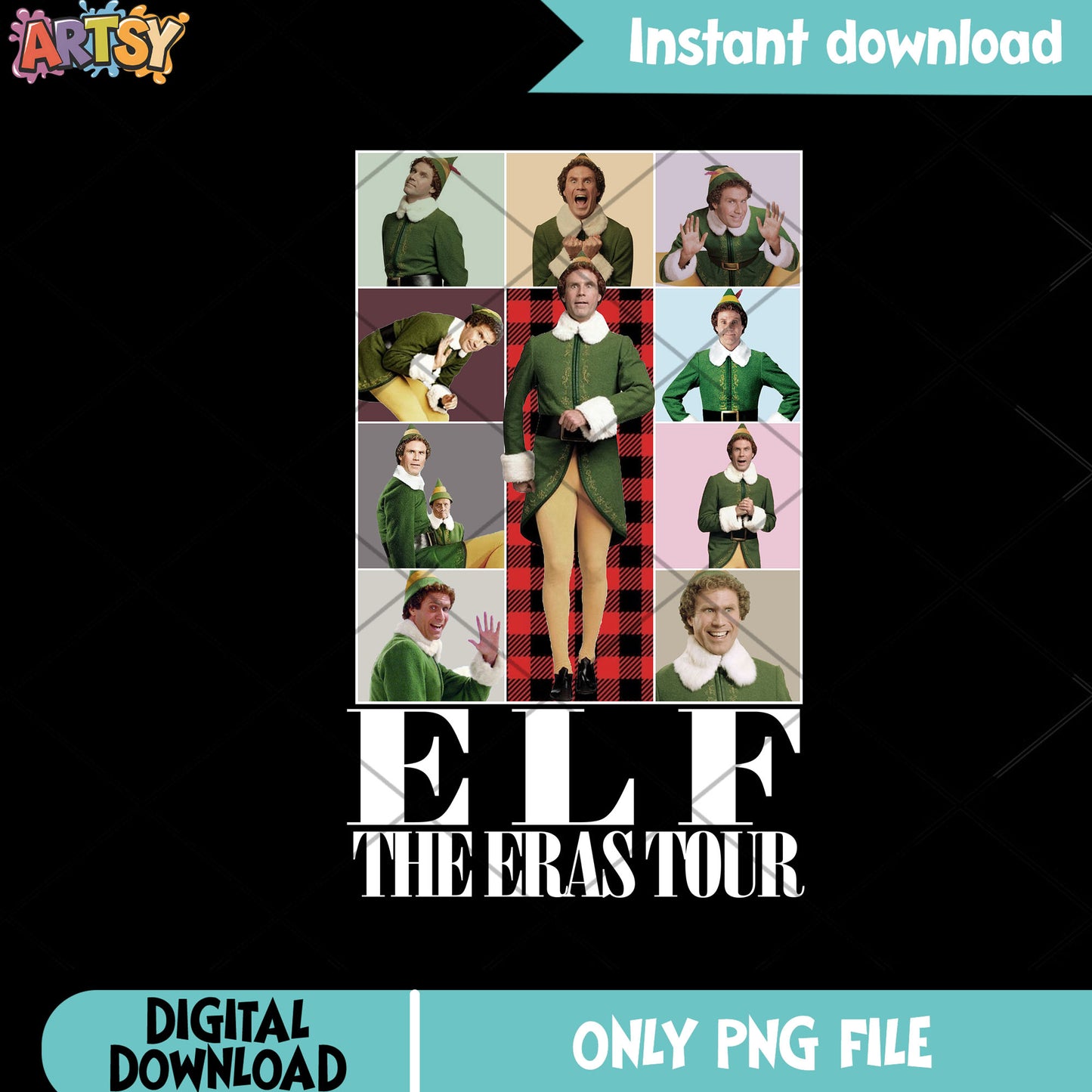 Elf movie christmas night png, buddy the elf png, merry christmas png