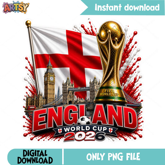England World Cup 2026 PNG, England Soccer PNG, FIFA Cup PNG