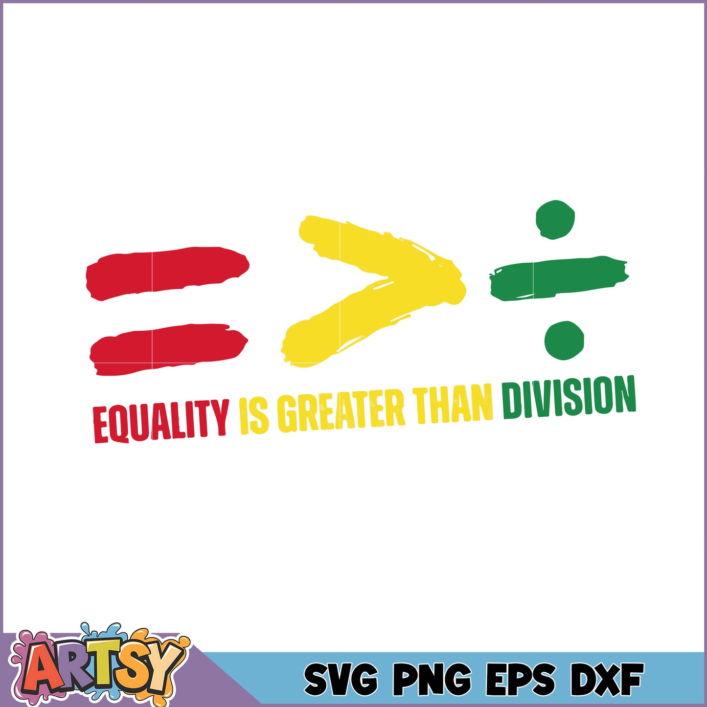 Equality SVG Greater Than Division Design