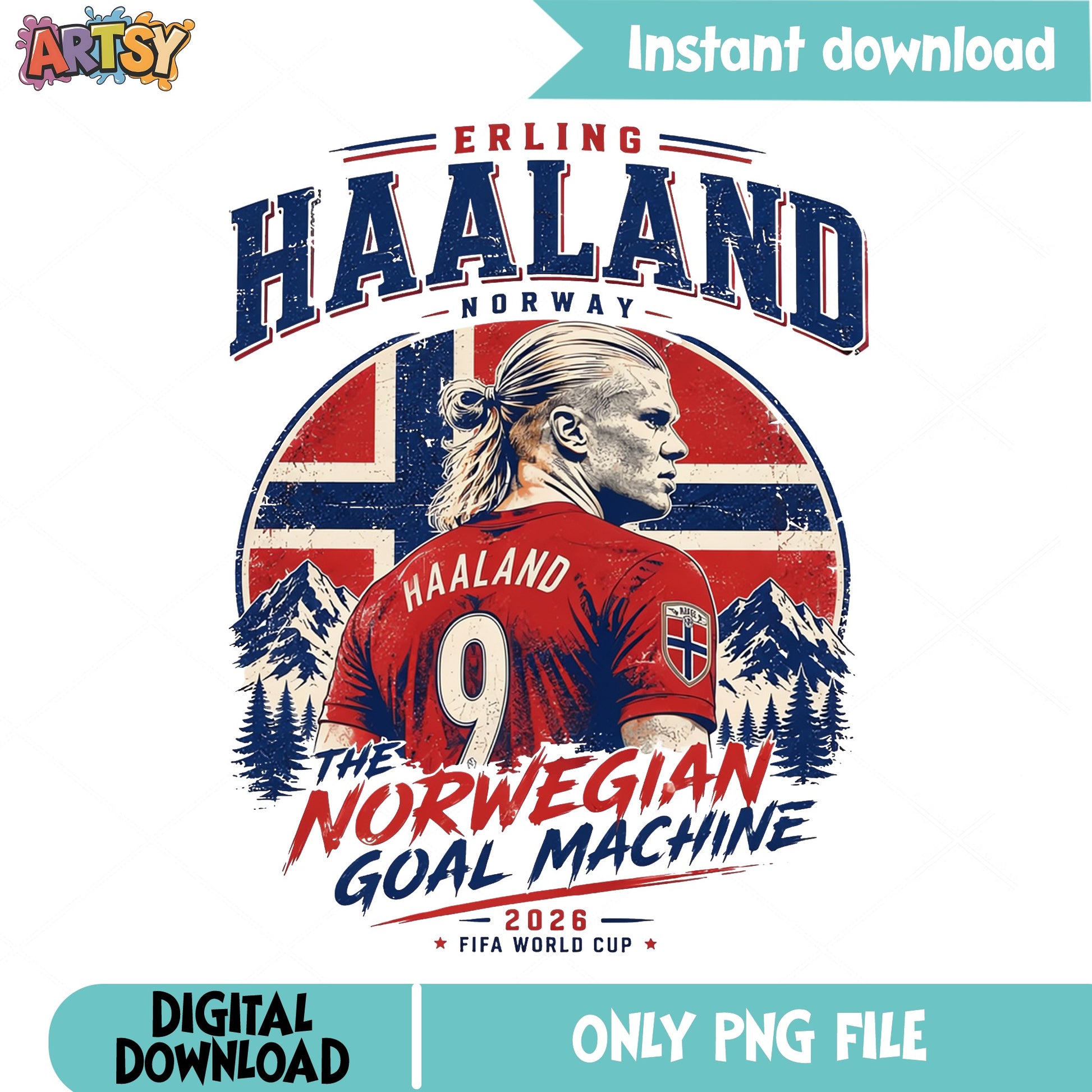 Erling Haaland Norway PNG, Soccer Player PNG, World Cup PNG