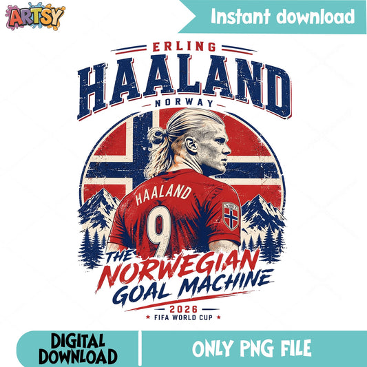 Erling Haaland Norway PNG, Soccer Player PNG, World Cup PNG