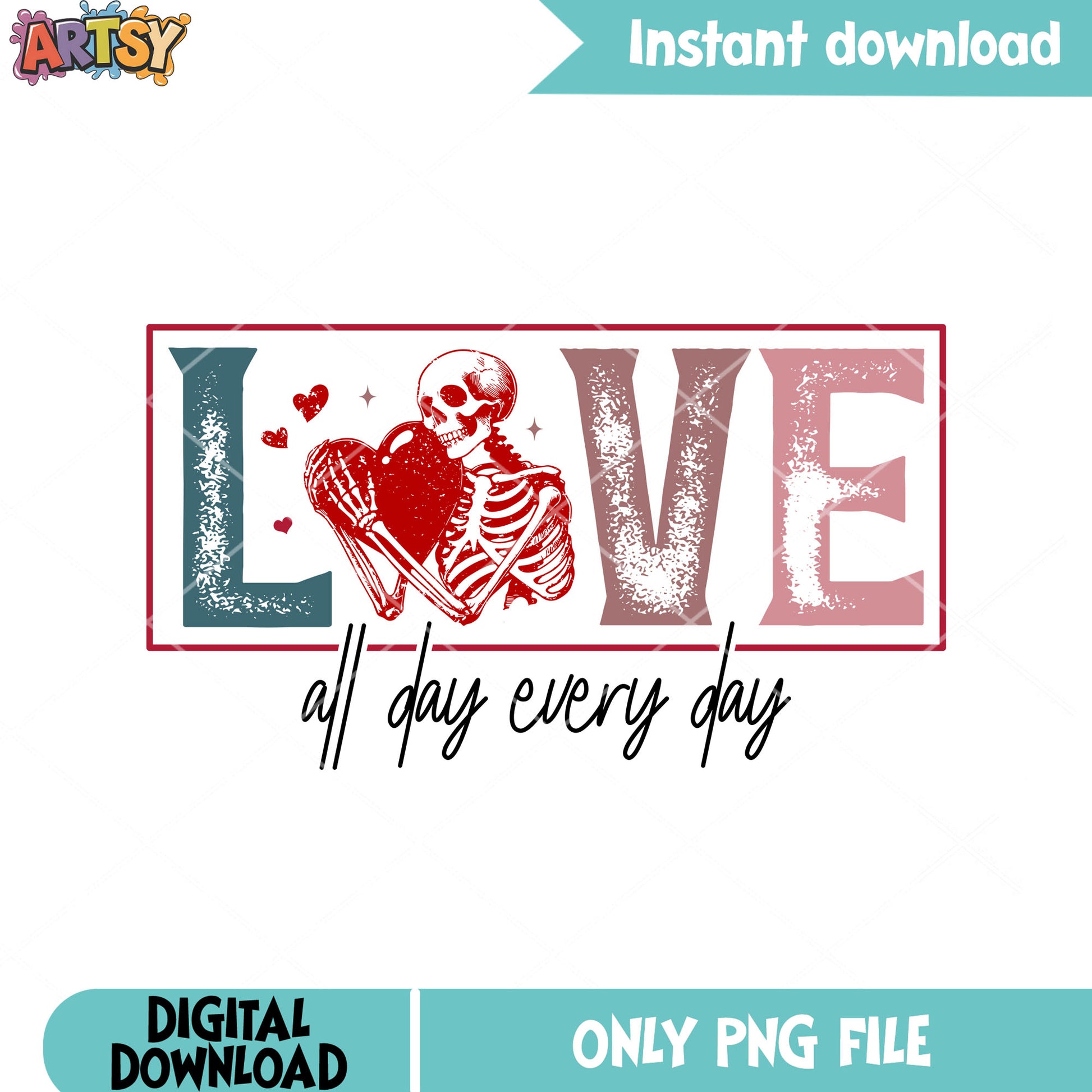 Everyday love valentine png, valentine heart png, valentine season png