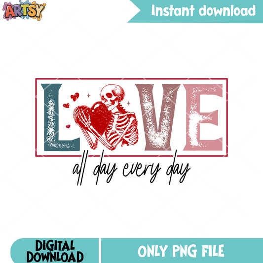 Everyday love valentine png, valentine heart png, valentine season png