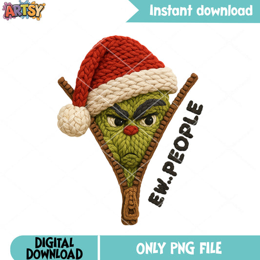 Ew people png, santa hat png, how the grinch stole the christmas png