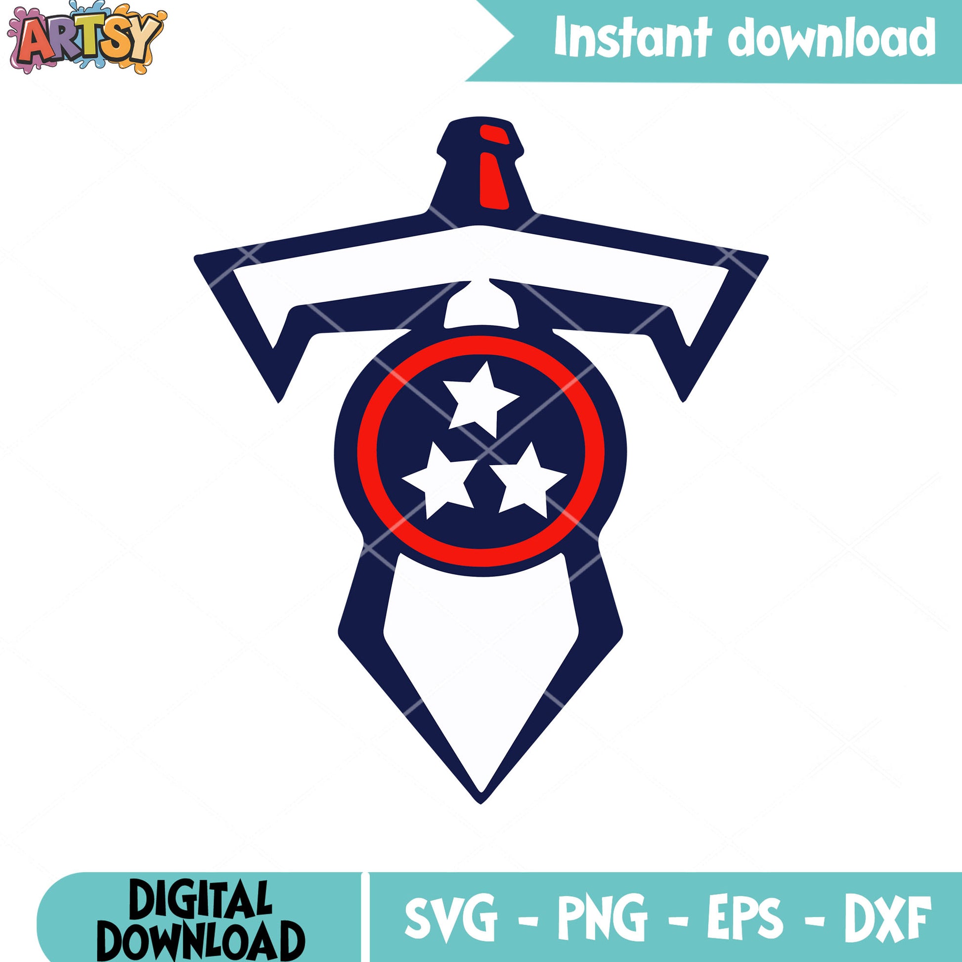 Excalibur sword svg, national football leauge svg, tennessee​ svg