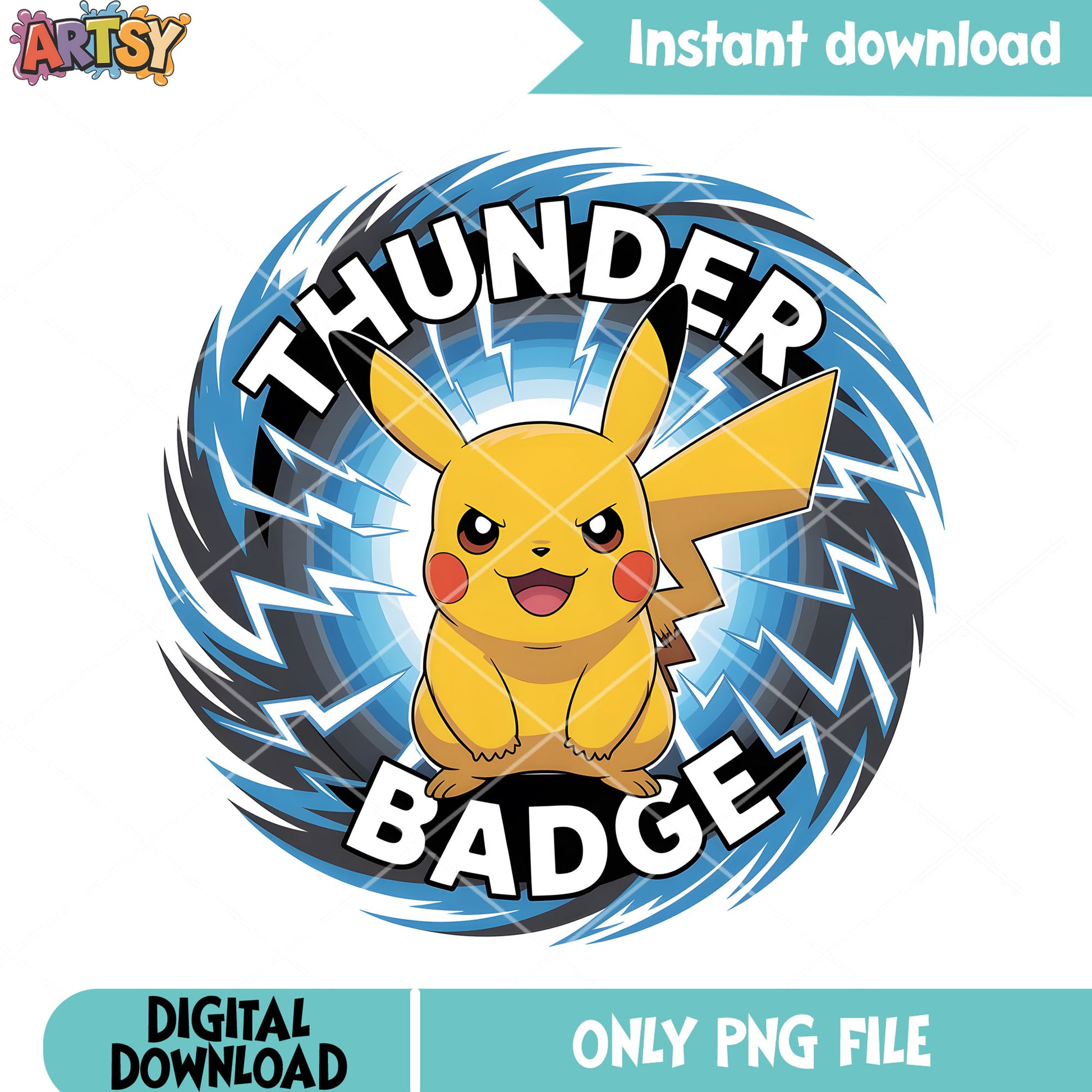 Excited pikachu lightning png, pokemon gifts png, cute pokemon png