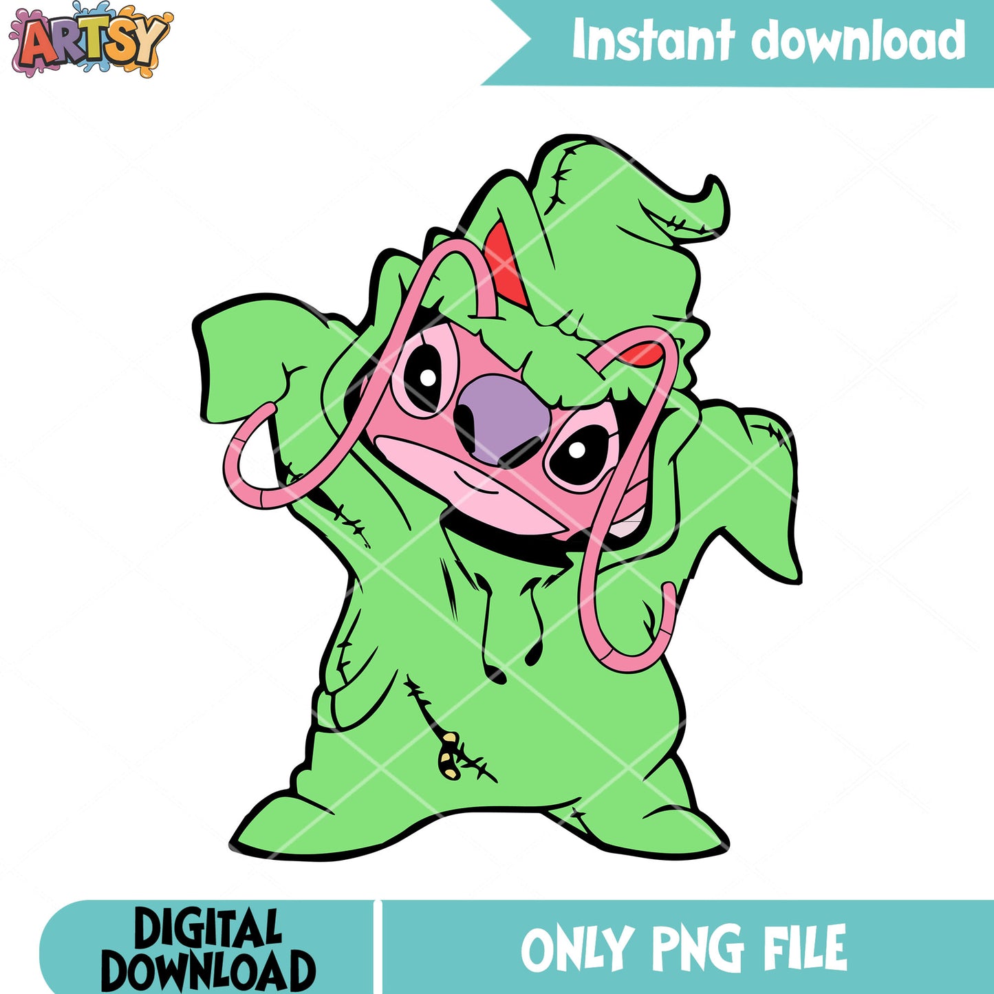 Experriment 64 png, cute halloween png, Boogle oogie costume png