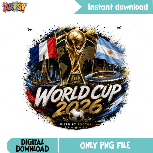 FIFA World Cup 2026 PNG, Soccer Football Trophy PNG, United By Football PNG