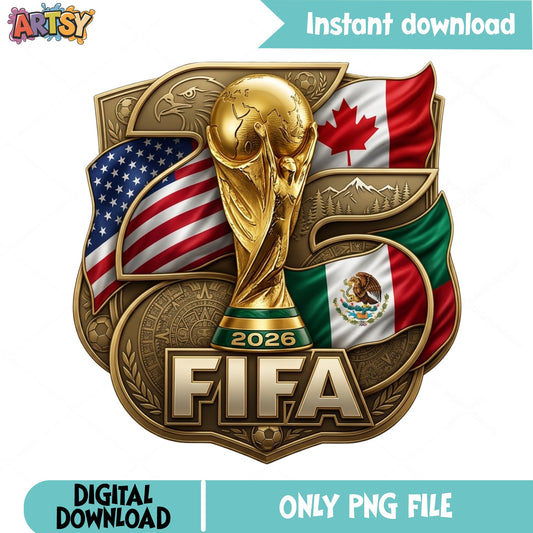 FIFA World Cup 2026 PNG, Soccer Trophy Shirt, Football PNG