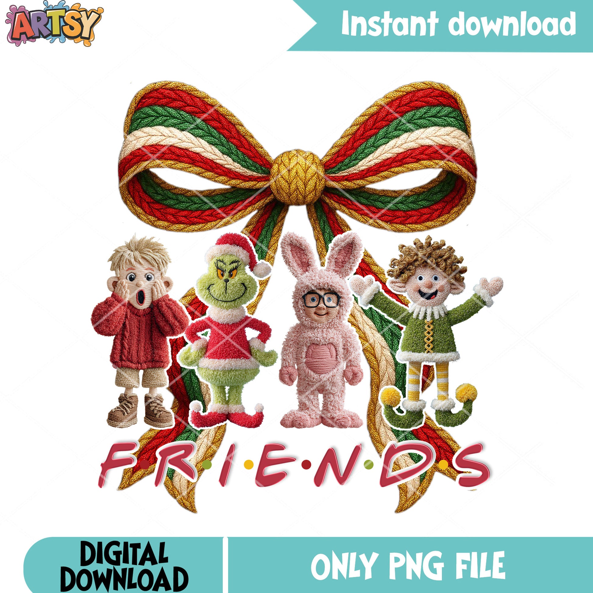 F R I E N D S movies png, christmas movies png, home alone png