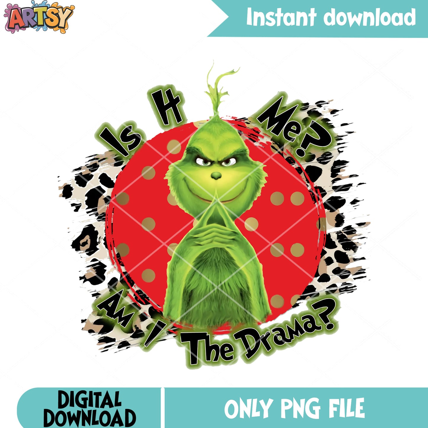 Facking dramatic monster png, merry grinchmas png, green monster png