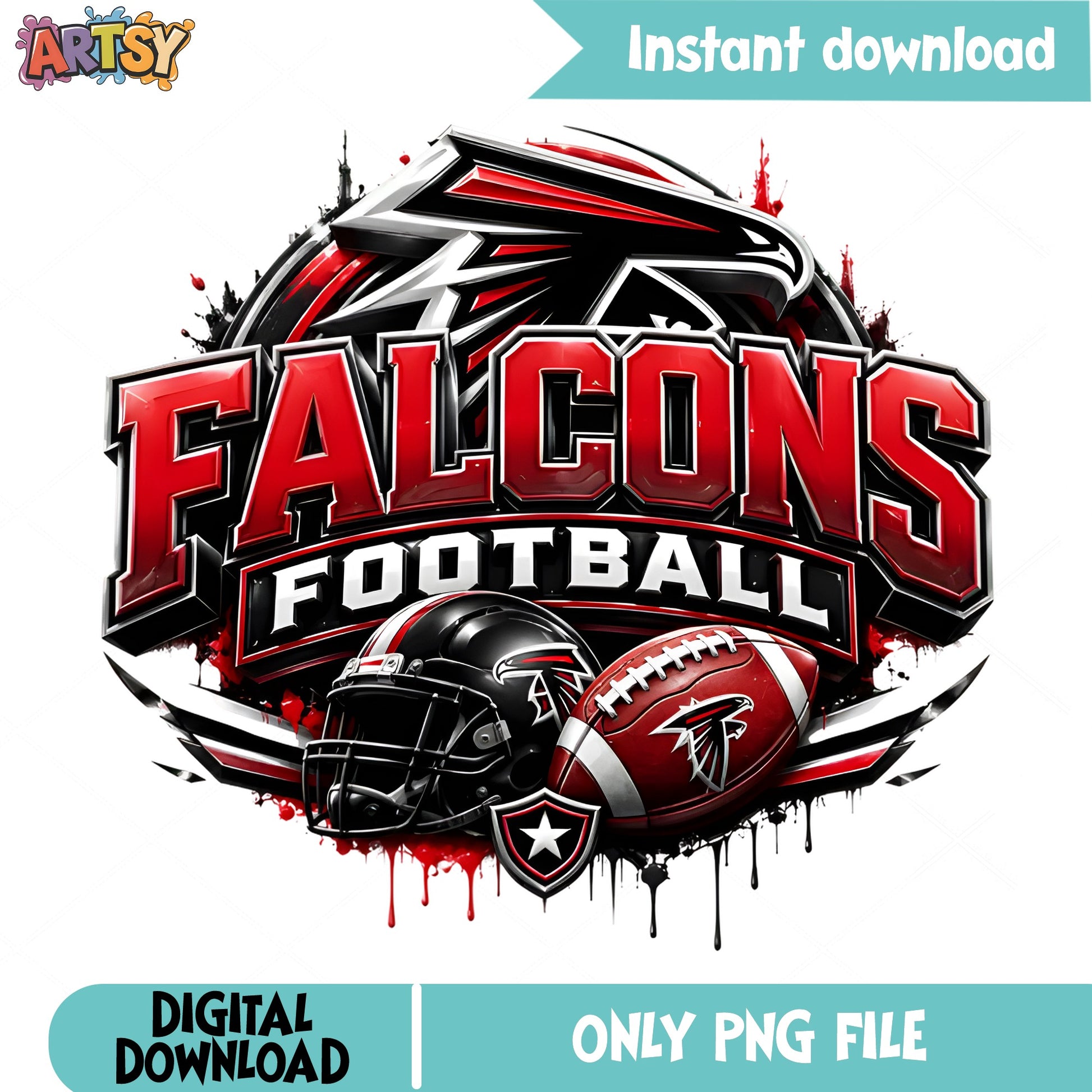 Falcons Football PNG, Atlanta Falcons Shirt PNG, Football PNG
