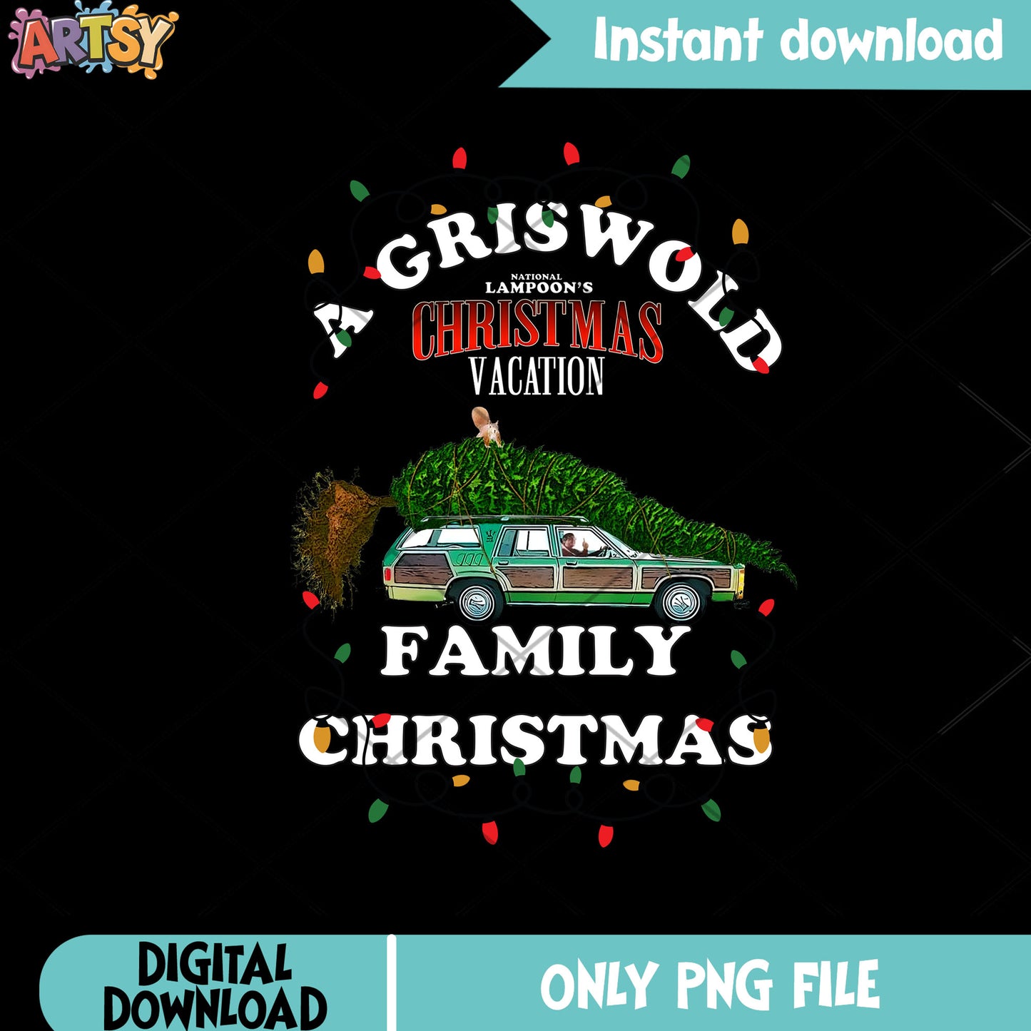 Family christmas griswold png, national christmas vacation png