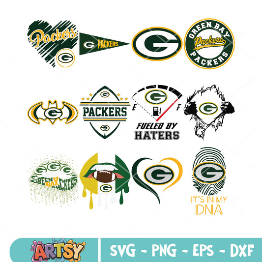 Fingerprint packer bundle svg, green bay packer​ svg, batman svg