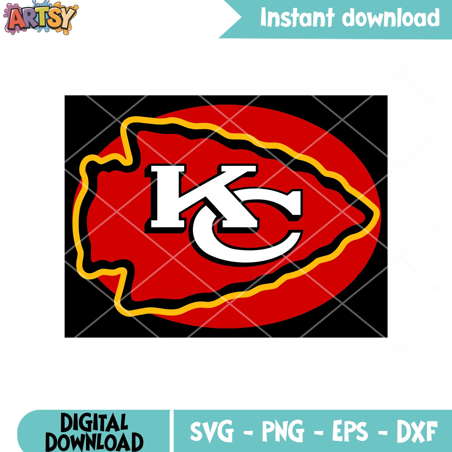 Fire arrow head team svg, afc west svg, Kansas city chief svg