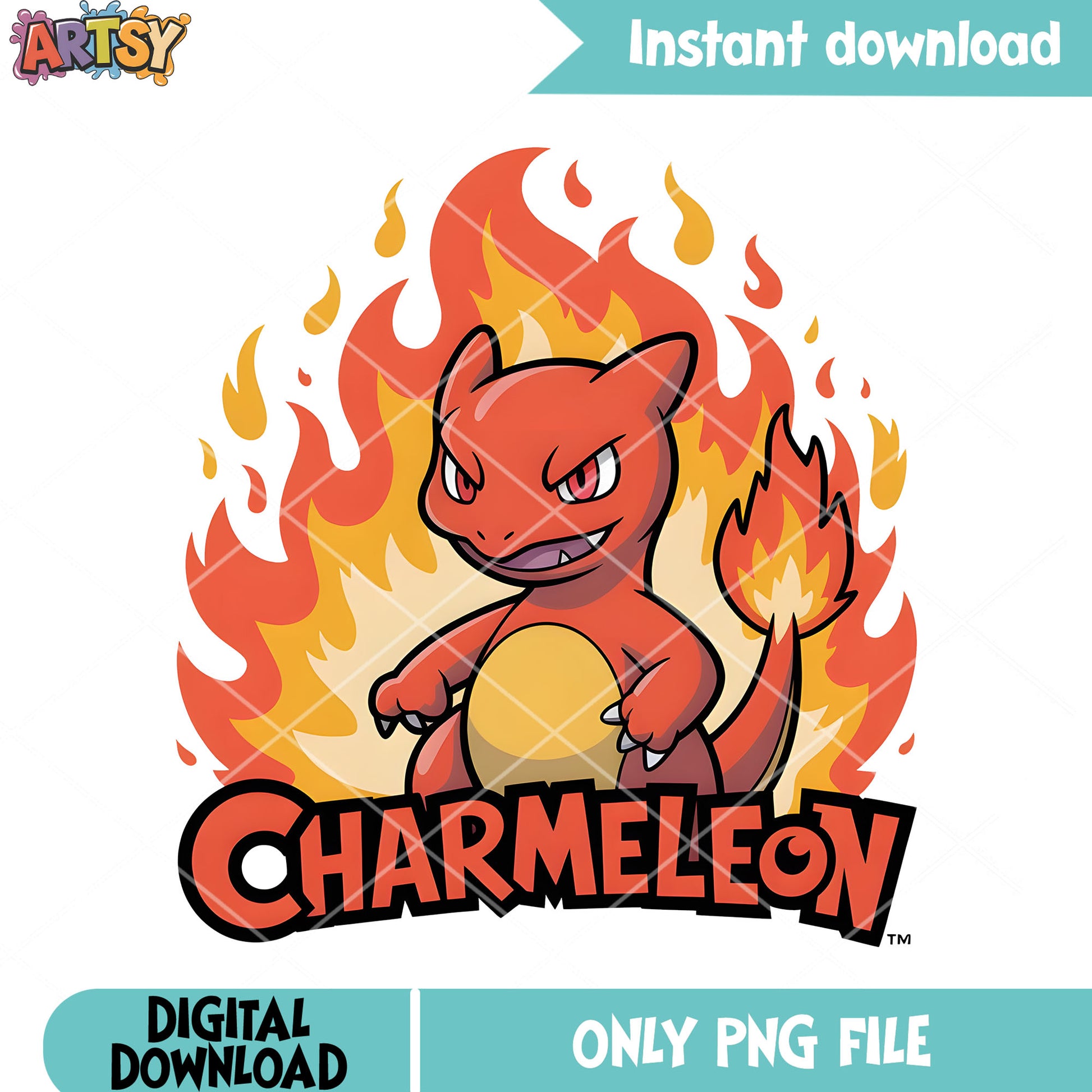 Fire poster charmeleon png, pokemon card png, pokemon charmelon png