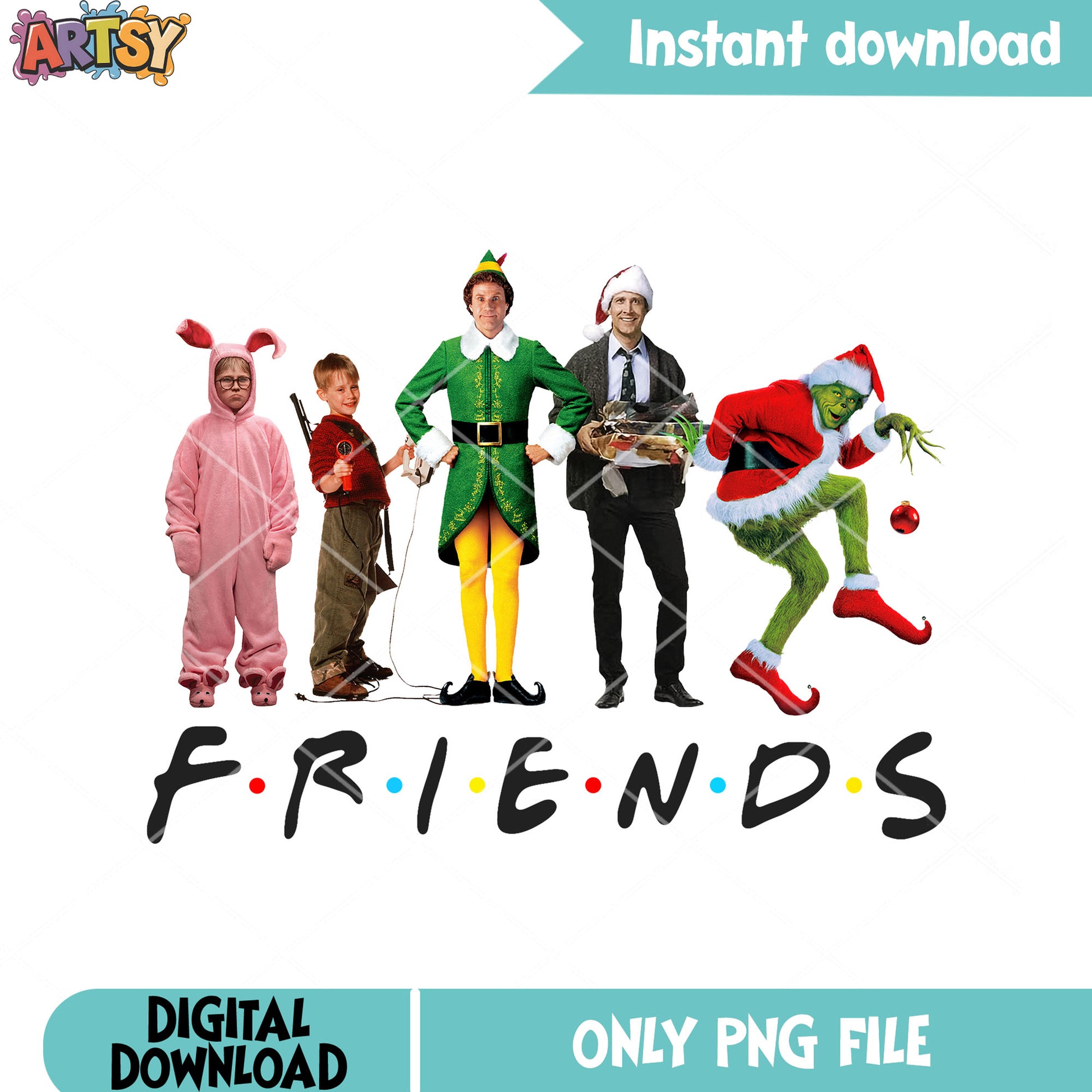 Five cast movie alone png, grinch funny png, ralphie rabbit png