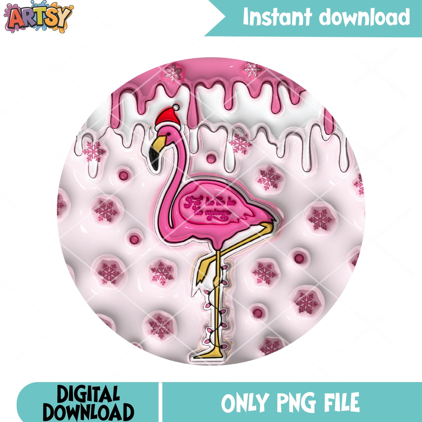 Flamingo christmas decorations​ png, flamingo pink png, flamingo png - Copy