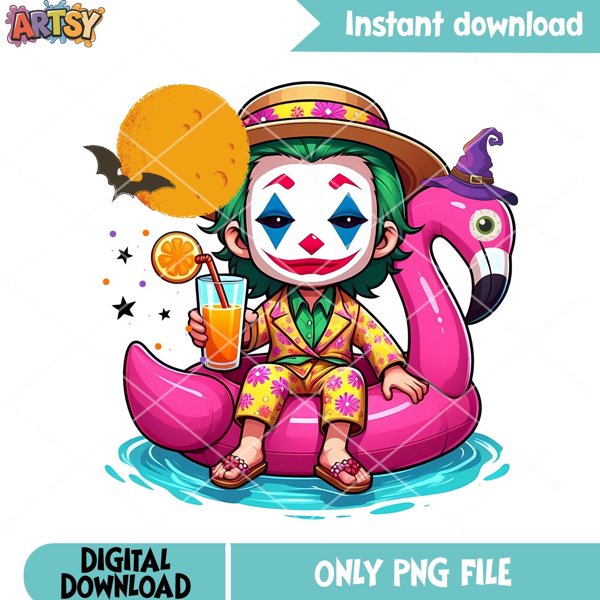 Flamingo float png, cute halloween costume png, summer vibes png