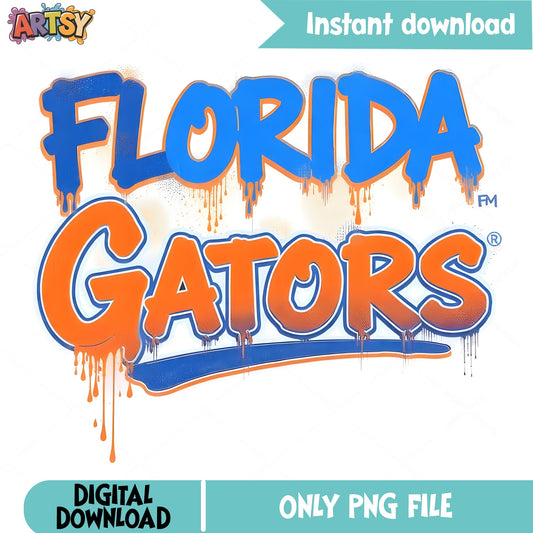 Florida Gators Drip PNG, Gators Football PNG, UF Gators PNG