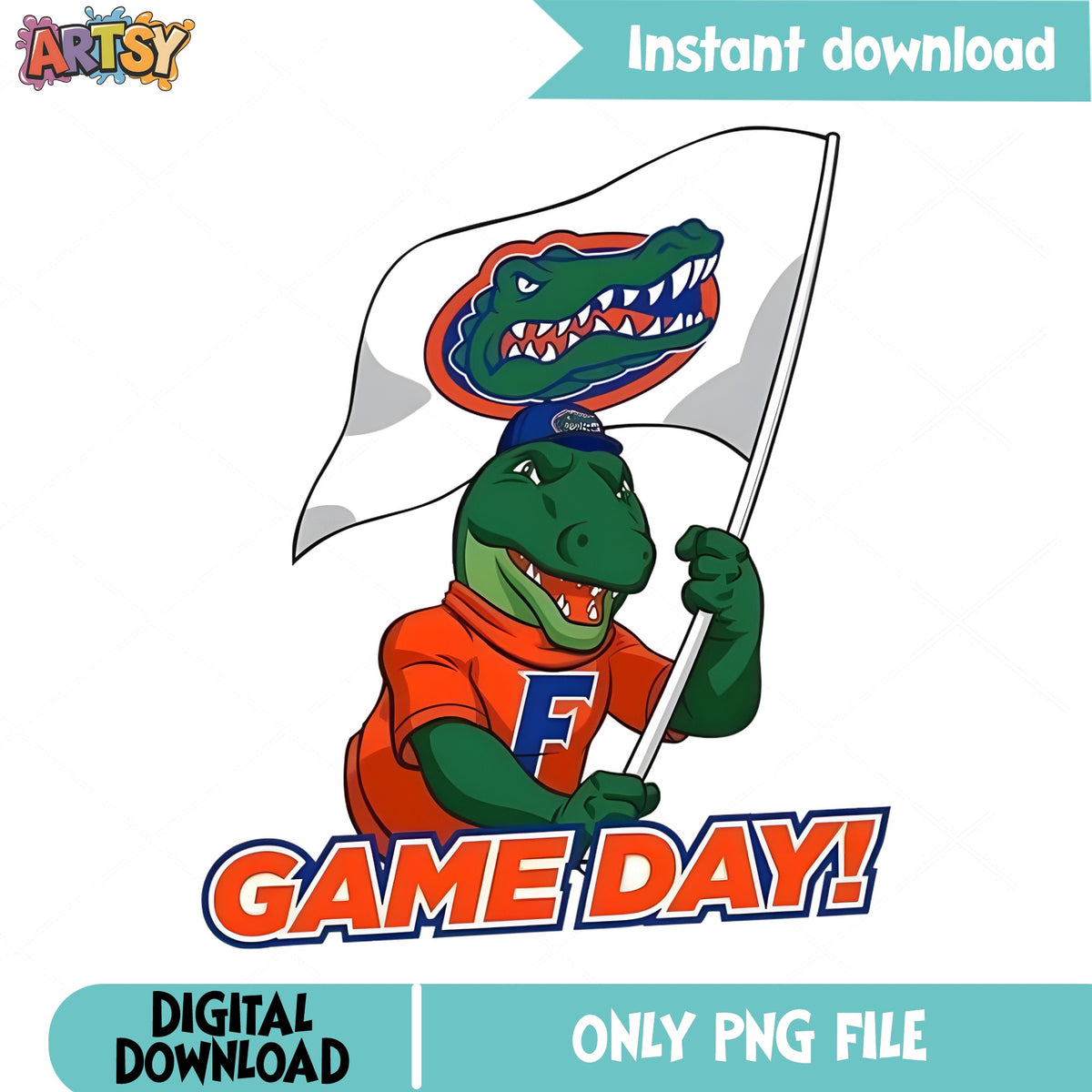 Florida Gators Game Day PNG, Gators Mascot PNG, Football PNG
