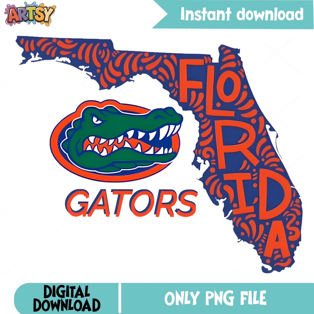 Florida Gators PNG, Florida State Map Gators Fan, Football PNG