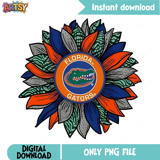 Florida Gators Sunflower PNG, Gators Football PNG, NCAA PNG