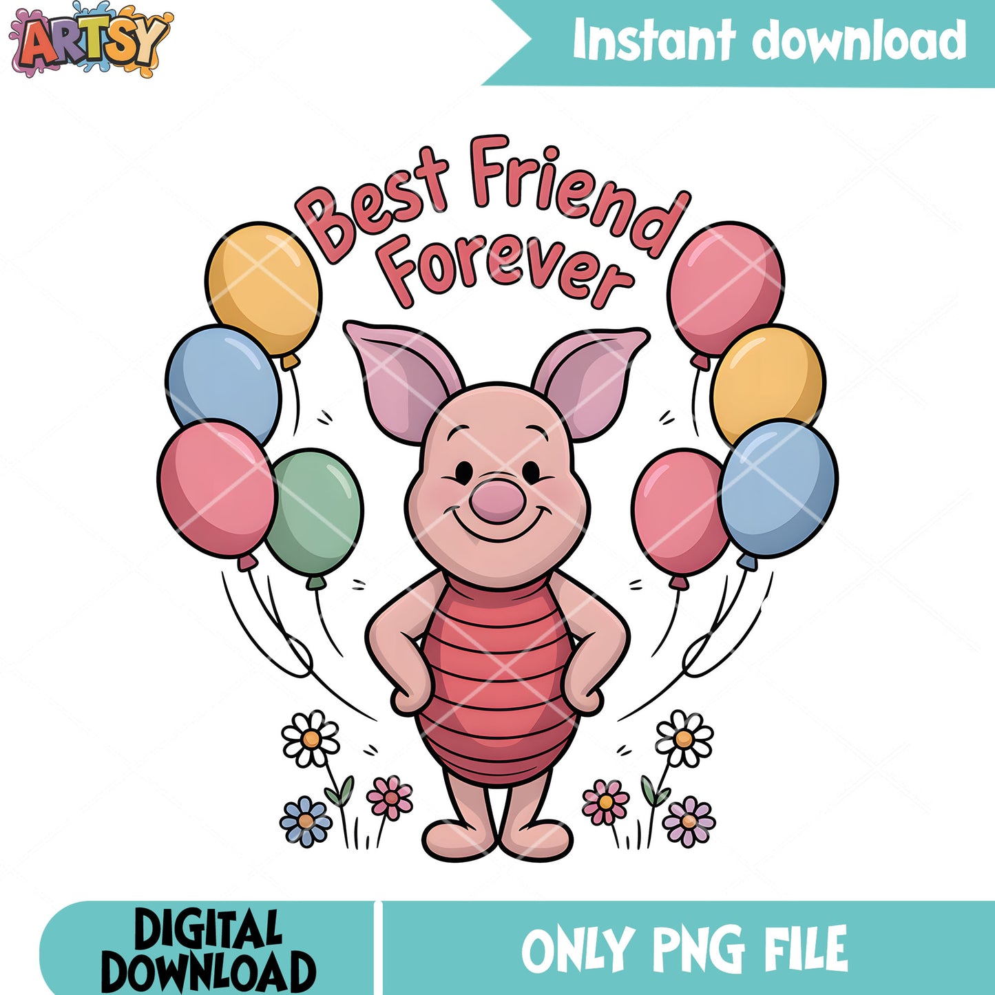 Flower piglet balloon png winnie the pooh piglet png, pooh movies png