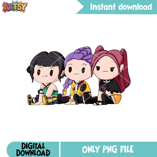 Fool huntrix girl png, huntrix kpop png, kpop demon hunters png